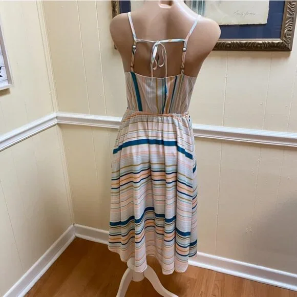 LC Lauren Conrad | Swept Ashore Pastel Beach Midi Dress | Size 6 - Picture 8 of 9